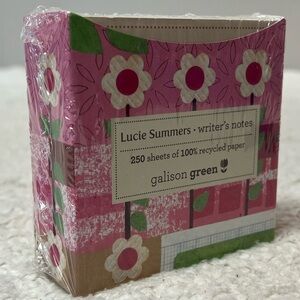 Galison Green "Lucie Summers" Recycled Paper Writer's Notes 250 Sheets